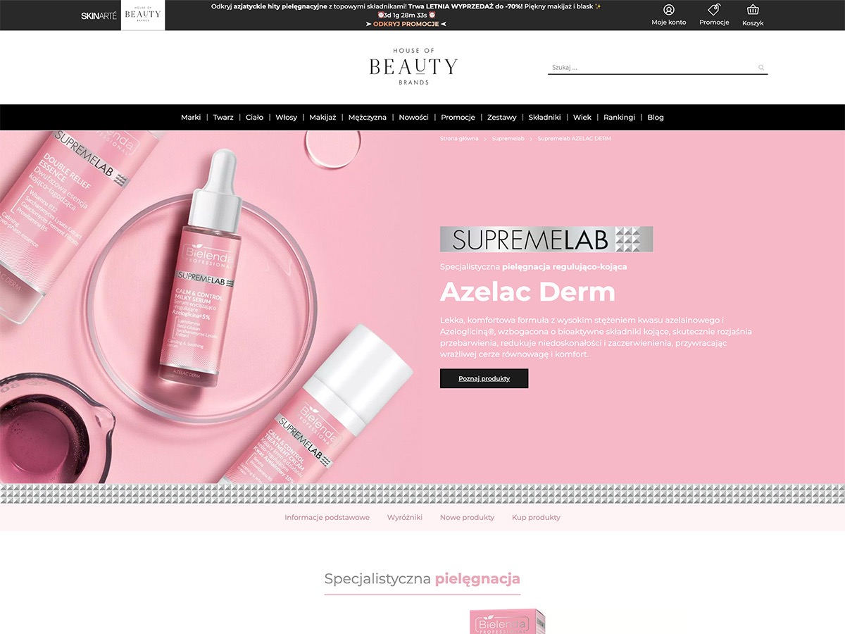 Supremelab Azelac Derm – landing page