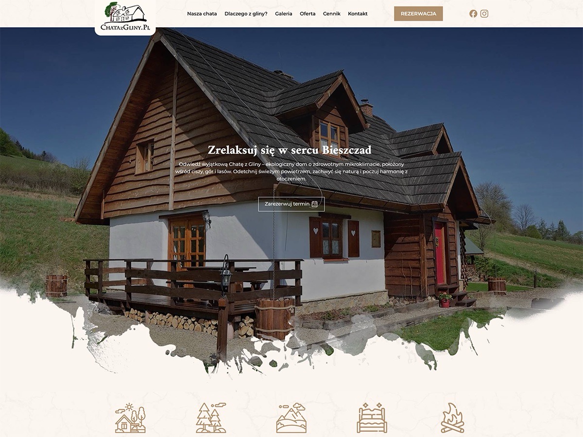 Chata z Gliny – ekoturystyka Bieszczady