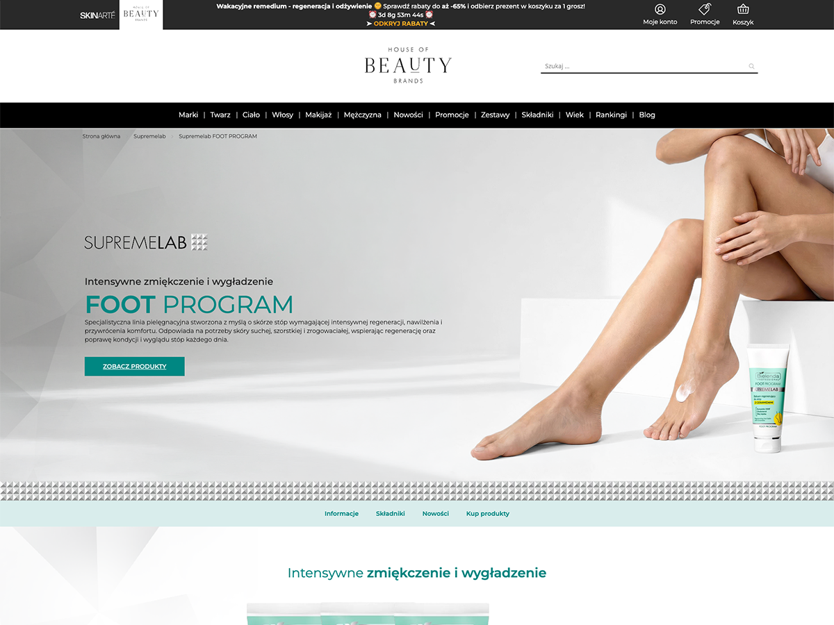 Supremelab Foot Program – landing page