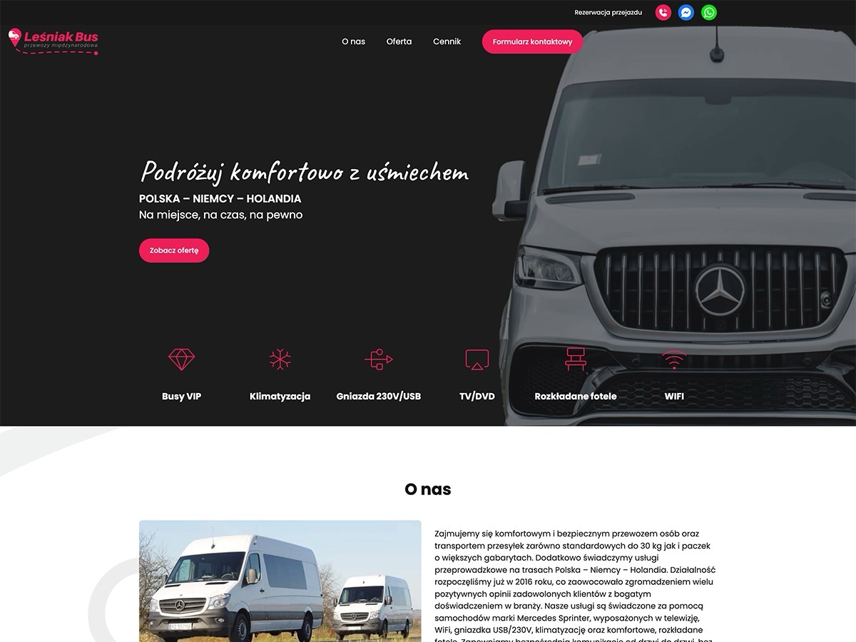 Leśniak Bus – strona przewoźnika