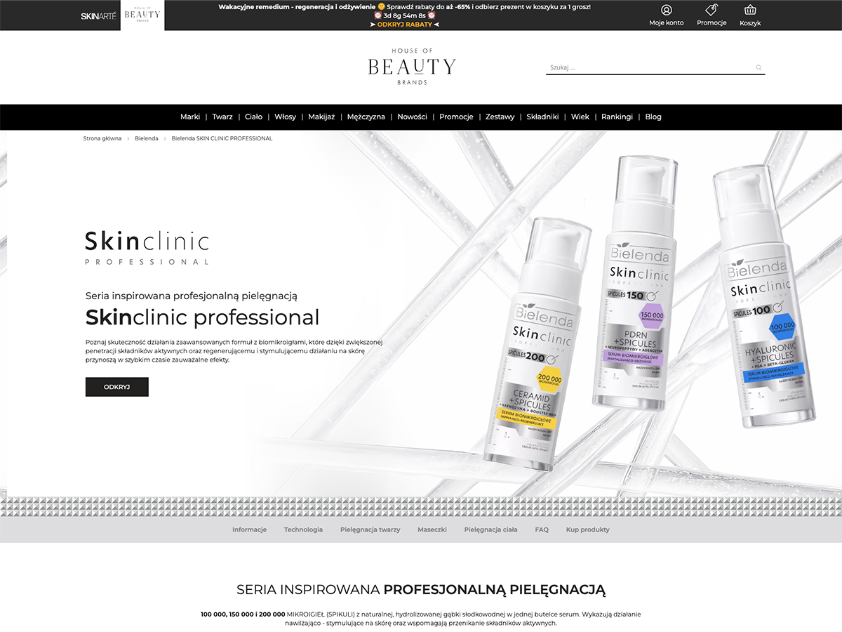Bielenda Skin Clinic Professional – landing page
